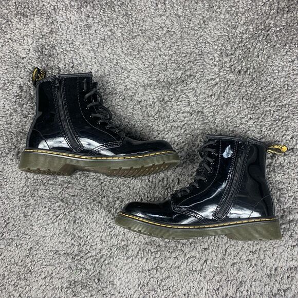 Dr Martens 1460 J Women’s Size 5 Black Classic Leather Side Zip Combat Boots - Picture 4 of 8